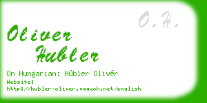 oliver hubler business card